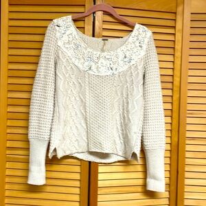Free people sweater with diamond trims
